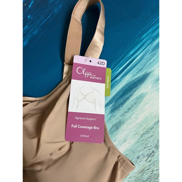 👙Olga by Warners Signature Support Full Coverage Bra Tan 42D OGW2511UU52015 - Picture 4 of 12